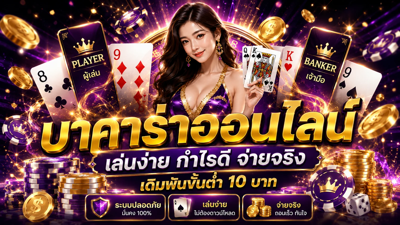 คาสิโนออนไลน์โคตรรวย บาคาร่าสดดีลเลอร์แจกไพ่สด